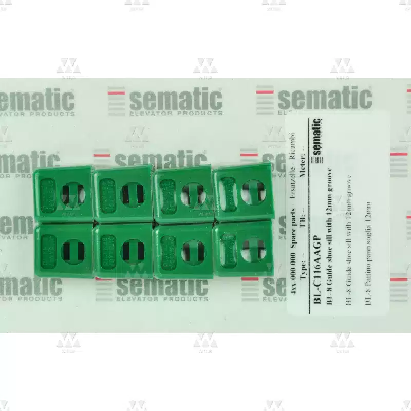 BL-C116AAGP | 8 X TÜRBLATTFÜHRUNGSSCHUH (FÜR SCHWELLE MIT NUT 12MM)